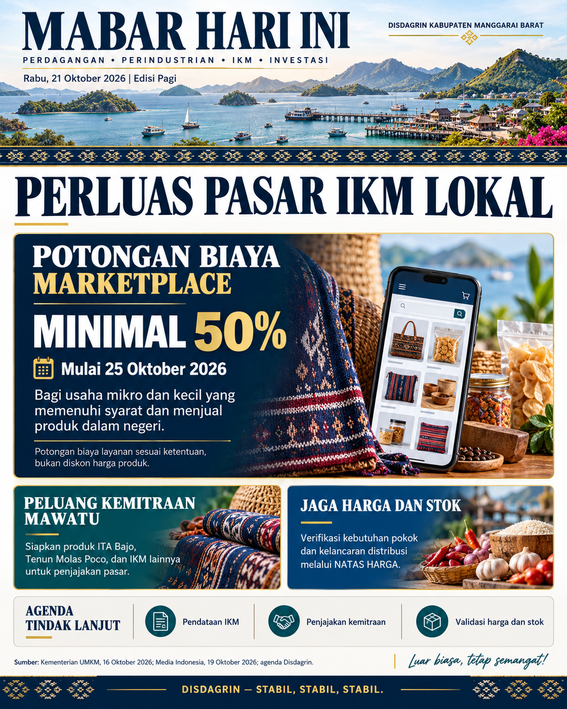 MABAR HARI INI Disdagrin Manggarai Barat Siapkan Penguatan Pemasaran Digital dan Kemitraan IKM Lokal