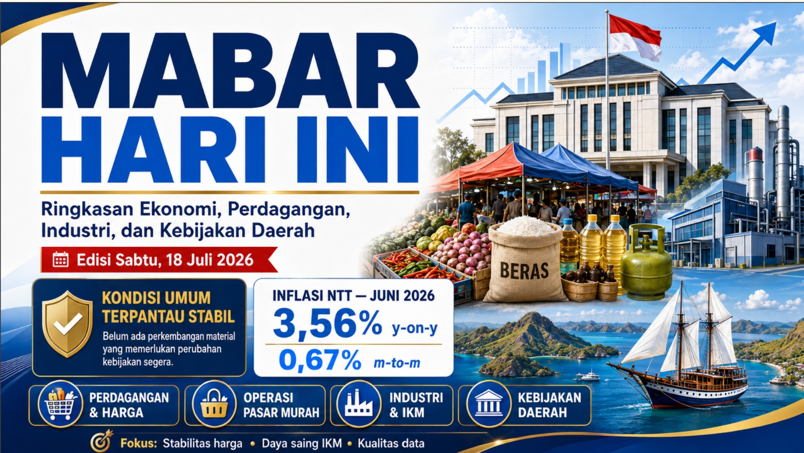 MABAR HARI INI : Ringkasan Ekonomi, Perdagangan, Industri, dan Kebijakan Daerah Edisi Sabtu, 18 Juli 2026