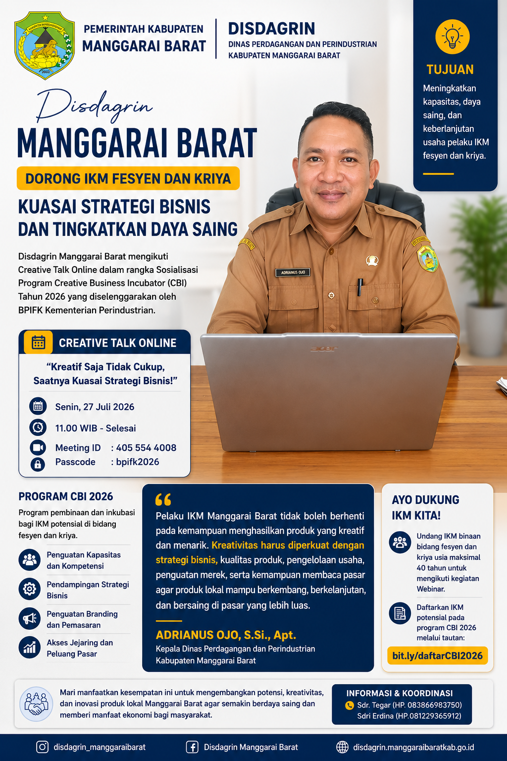 Disdagrin Manggarai Barat Dorong IKM Fesyen dan Kriya Menguasai Strategi Bisnis