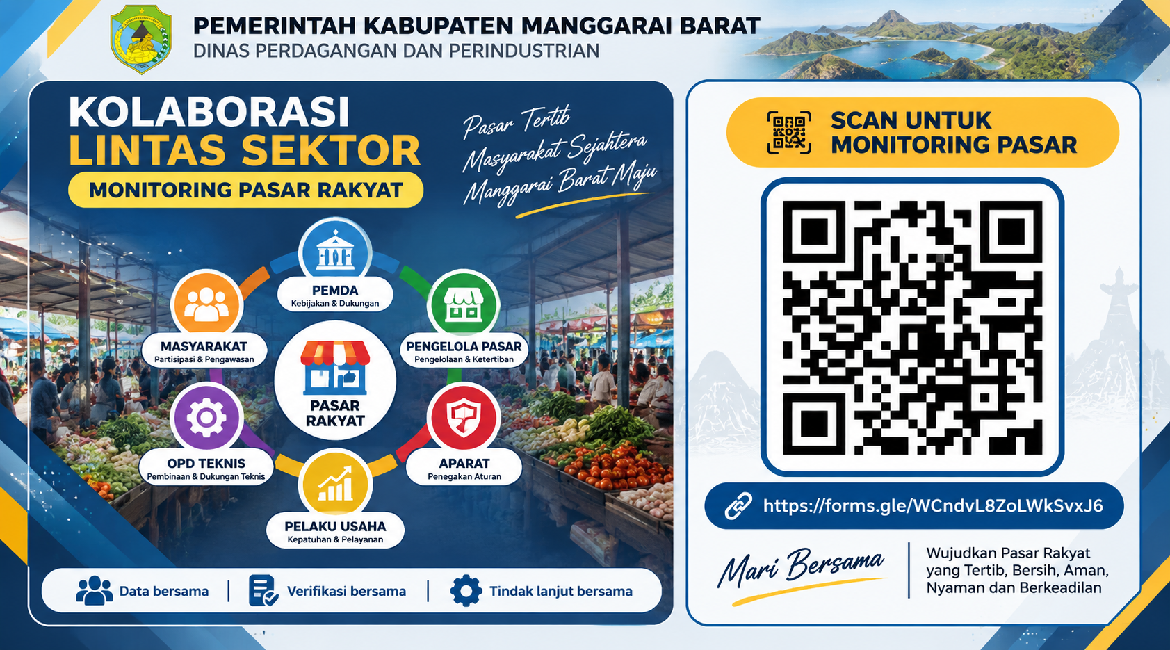 DISDAGRIN MANGGARAI BARAT PERKUAT MONITORING PASAR RAKYAT MELALUI KOLABORASI LINTAS SEKTOR