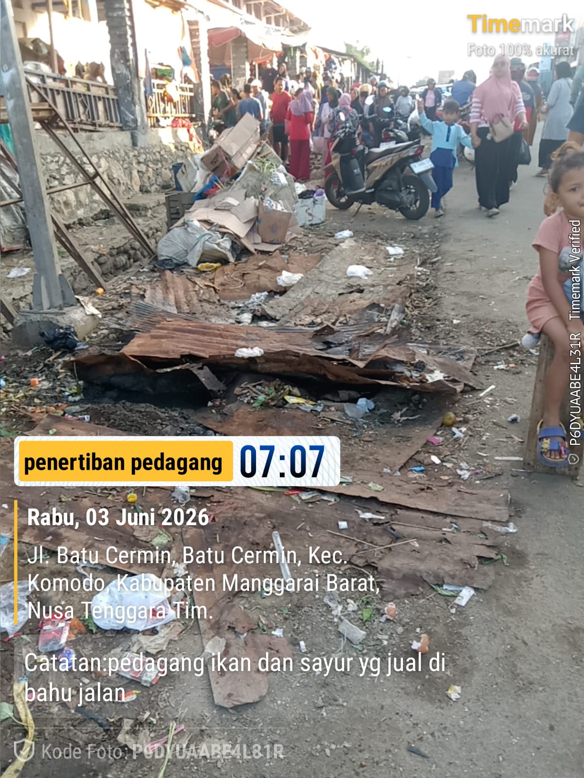Pengawasan harian Pasar Batu Cermin Juni 2026