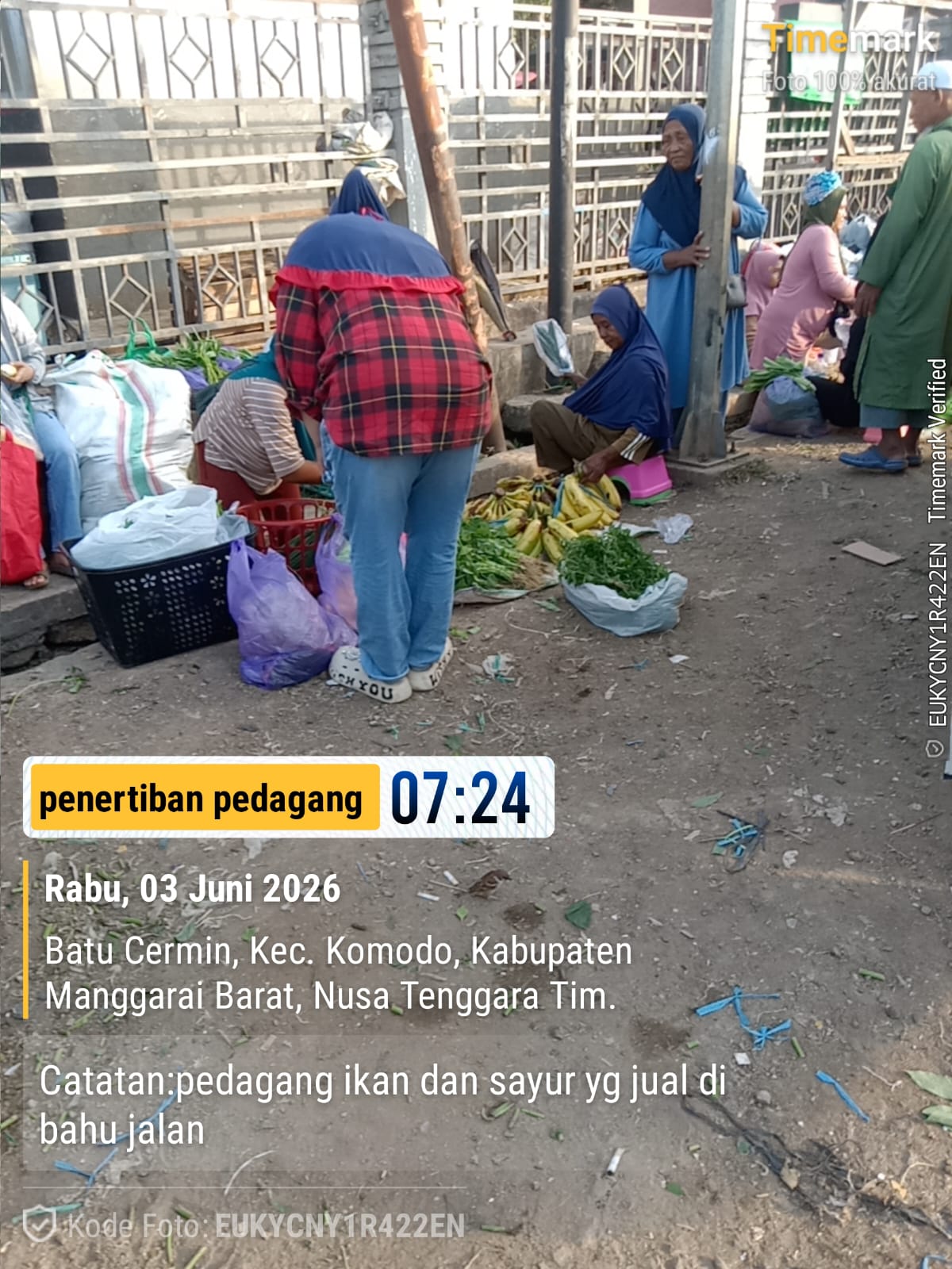 Pengawasan harian Pasar Batu Cermin Juni 2026